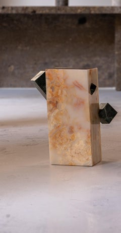 Rosa Peralba Small Crystal Side Table by Serafini