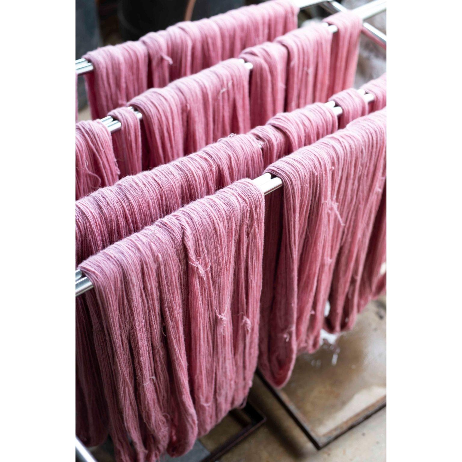Rosa Pastel Pink Cream Artisanal Handwoven Throw Bedspread In Plush Soft Merino For Sale 3