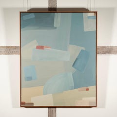 Do Not Splash Me I - Contemporary Blue Abstract Beach Acrylic Painting