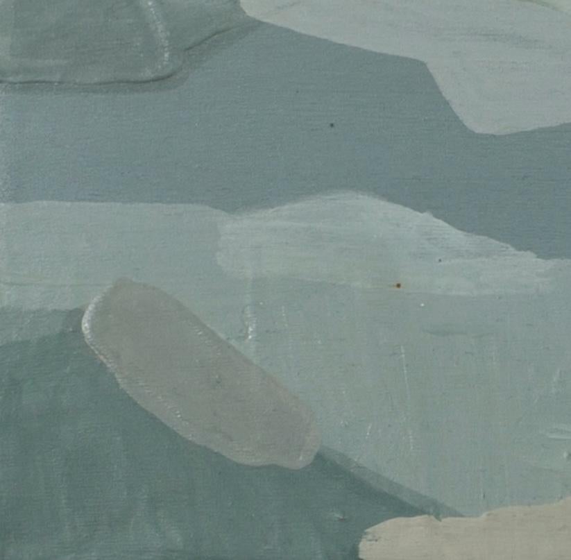 I Left a Piece of Me Behind - Pintura Abstracta Paisaje Costero, Azul + Verde en venta 2