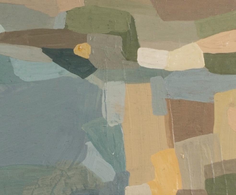 I Left a Piece of Me Behind - Pintura Abstracta Paisaje Costero, Azul + Verde en venta 3