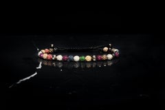 Rosa Van Parys Gabby Diamond and Color Precious Stones Pavé Beaded Bracelet