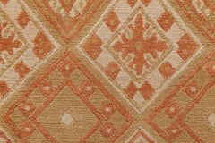"Rosace" Modern Art Deco Floral Medallion Warm Tan Rug by Doris Leslie Blau