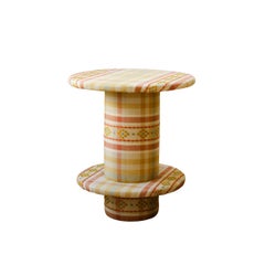 Rosalie 50 Beistelltisch aus MDF-Platte, Holz und Stoff von POPUS EDITIONS
