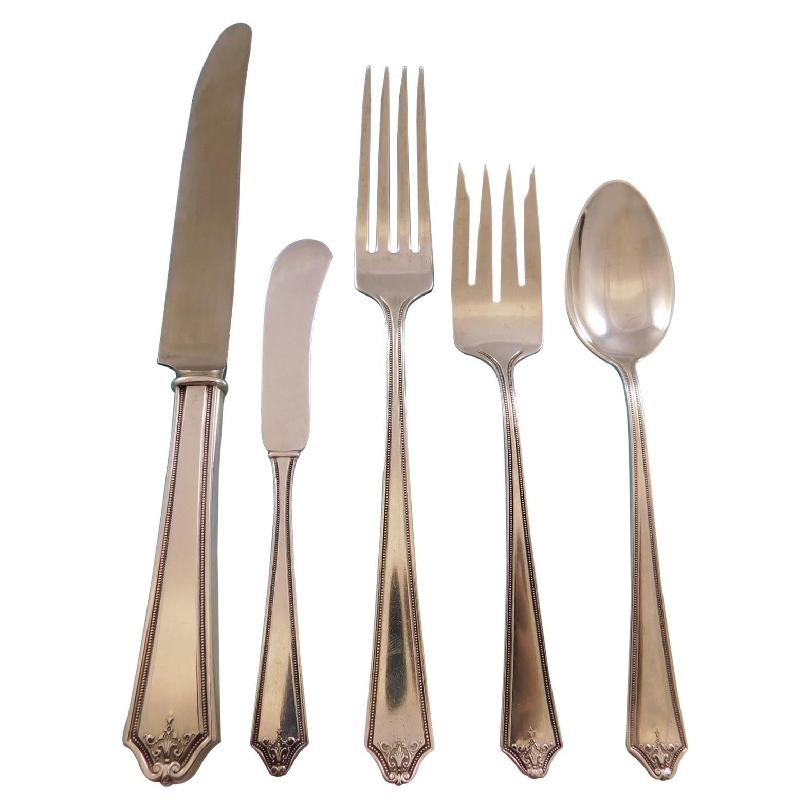 Rosalind New by International Sterling Silver Flatware Set for 8 Service 44 Pcs For Sale