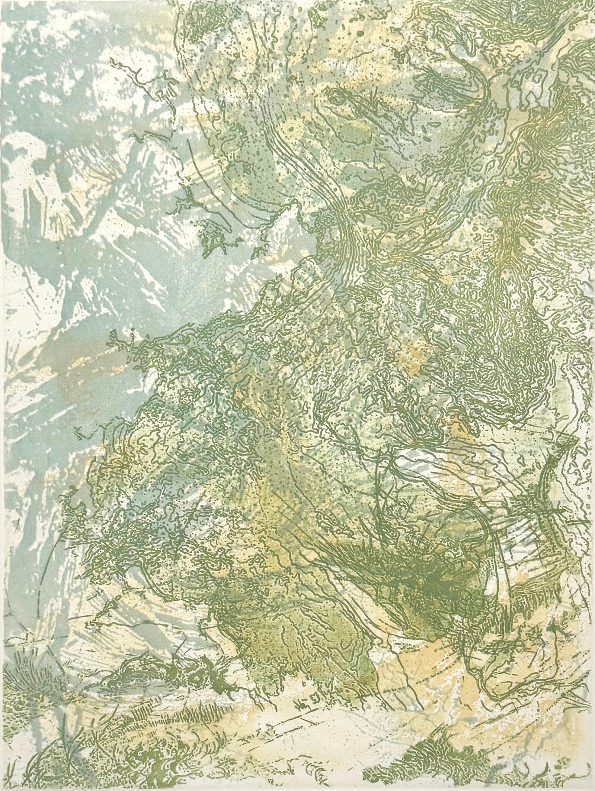 Río atmosférico, impresión abstracta de Rosalyn Richards