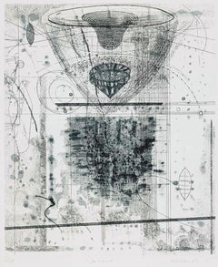 Descent — Abstract Etching and Aquatint by Rosalyn Richards