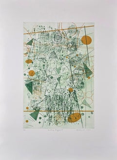 Falling Fragments - Stampa geometrica astratta di Rosalyn Richards