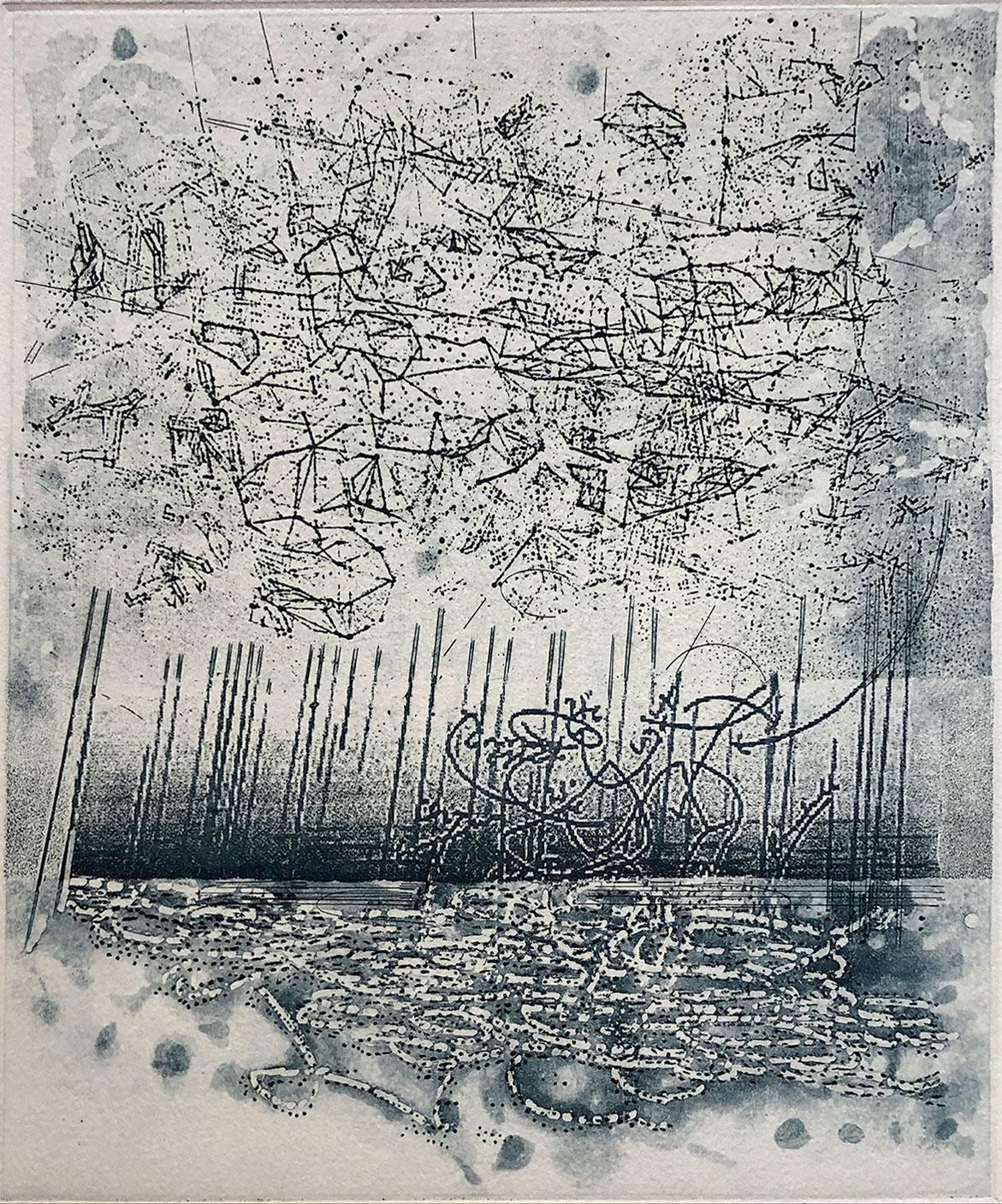 Storm, abstract landscape by Rosalyn Richards