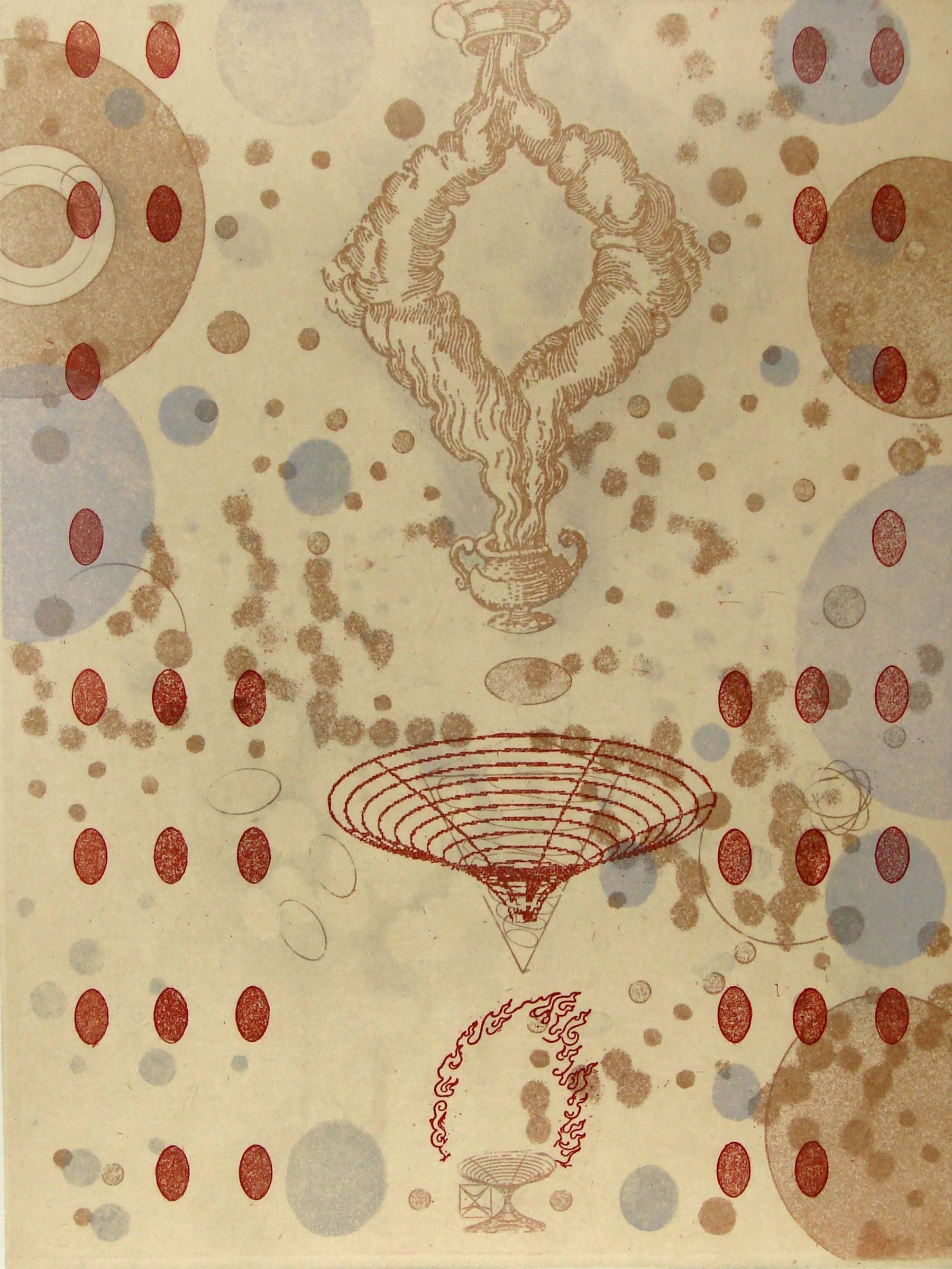 Signed, titled and numbered from the edition of only 10 prints.

Rosalyn Richards has been a member of the Bucknell University art faculty since 1982. Images from particle physics, satellite photography, biotechnology, radiology, geological survey