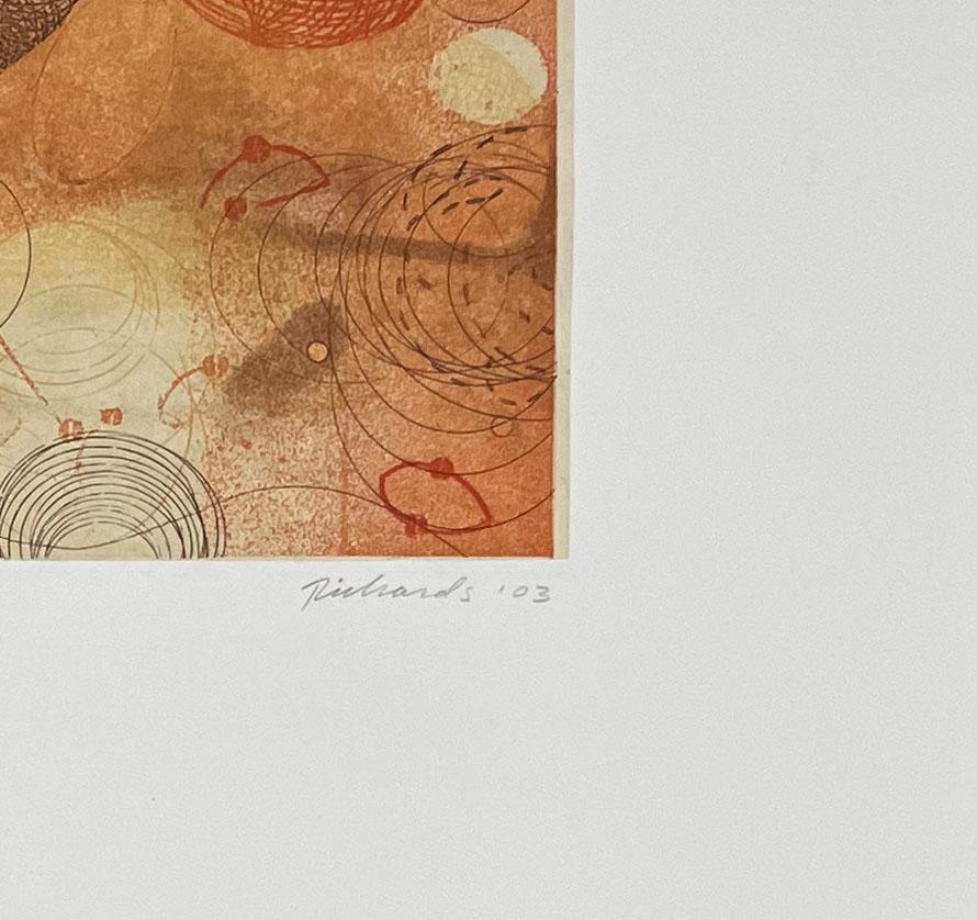 Time Travel, by Rosalyn RIchards - Brown Abstract Print by Rosalyn Richards