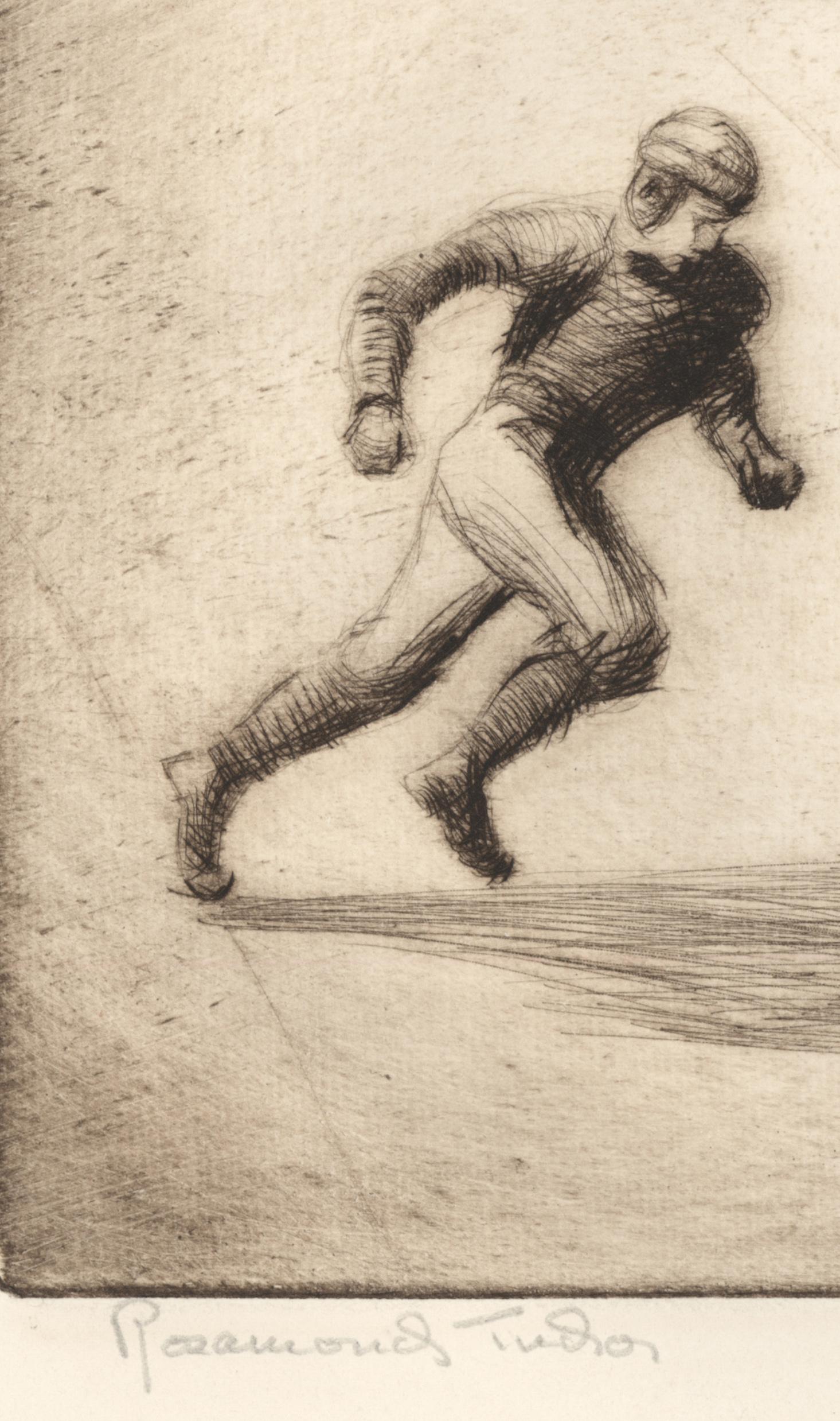 Issues d'une célèbre série de gravures originales signées de Rosamond Tudor (1878-1949), artiste et illustratrice sportive du Connecticut.  Signé en bas à gauche.