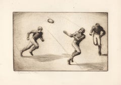 "Forward Pass" Football Etching