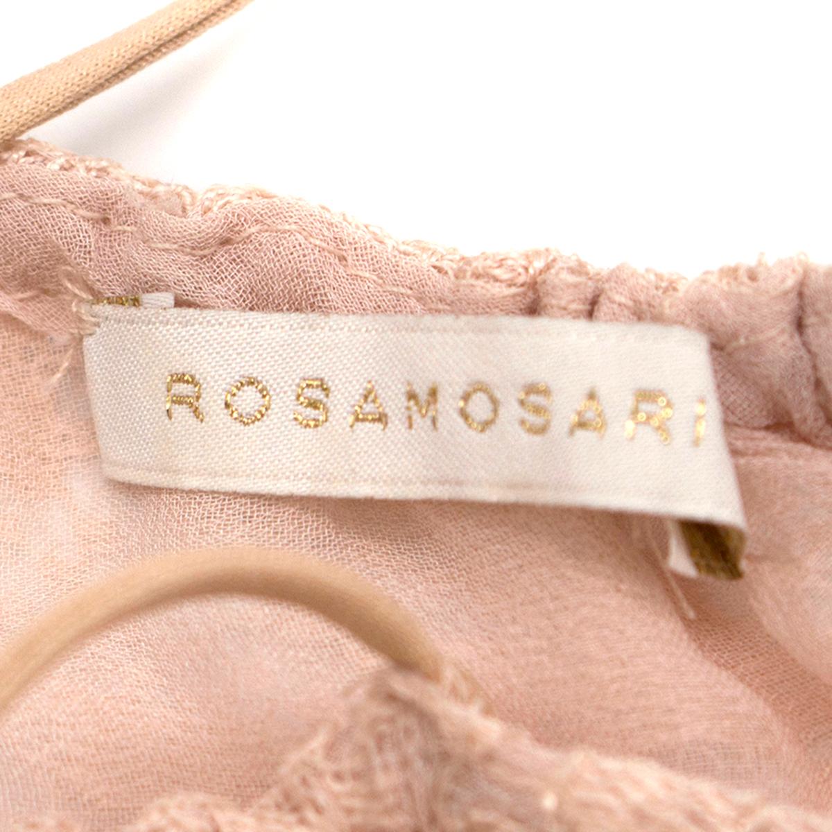 Rosamosario Nude Pink Lace Slip Dress - Size US 6 In Excellent Condition In London, GB