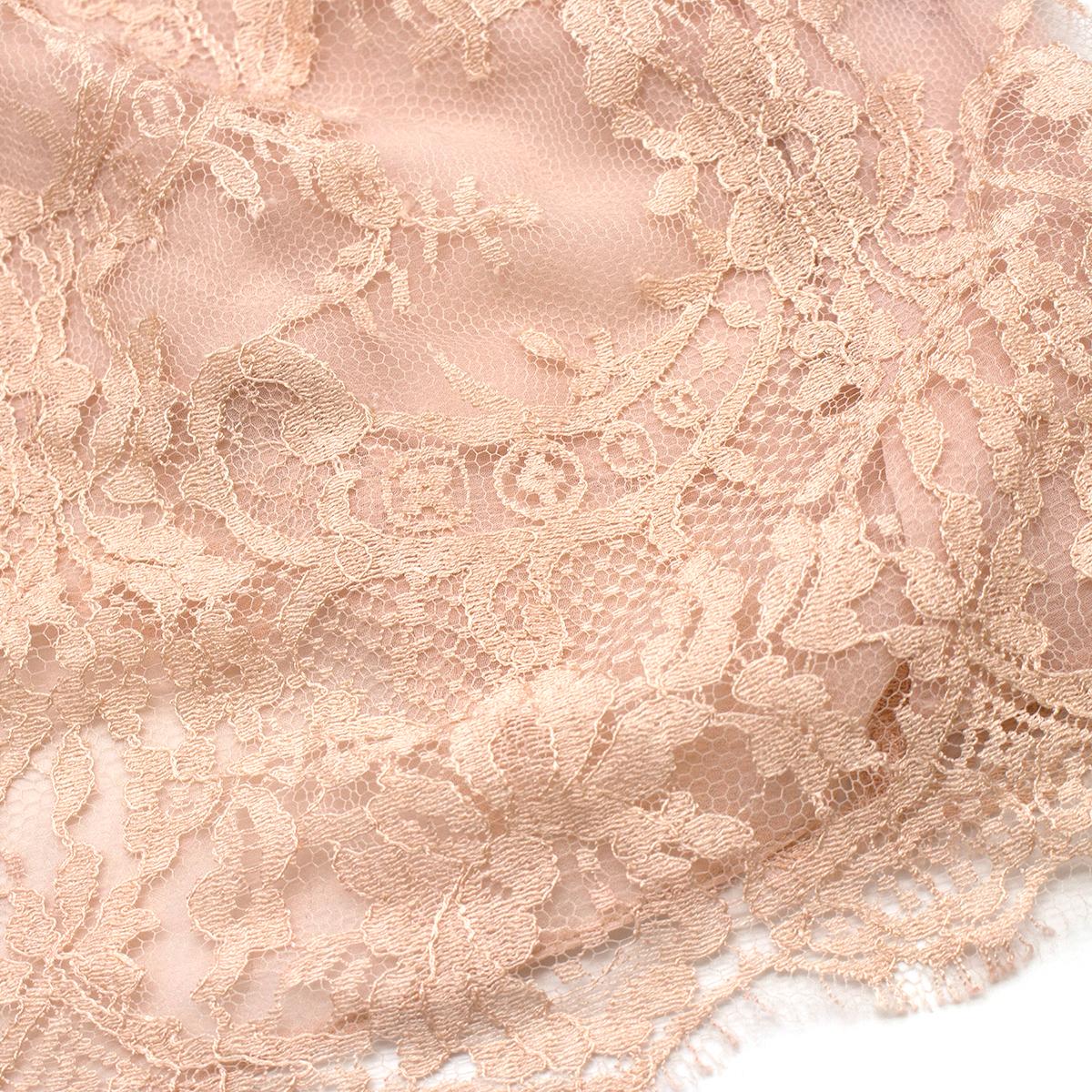 Women's Rosamosario Nude Pink Lace Slip Dress - Size US 6