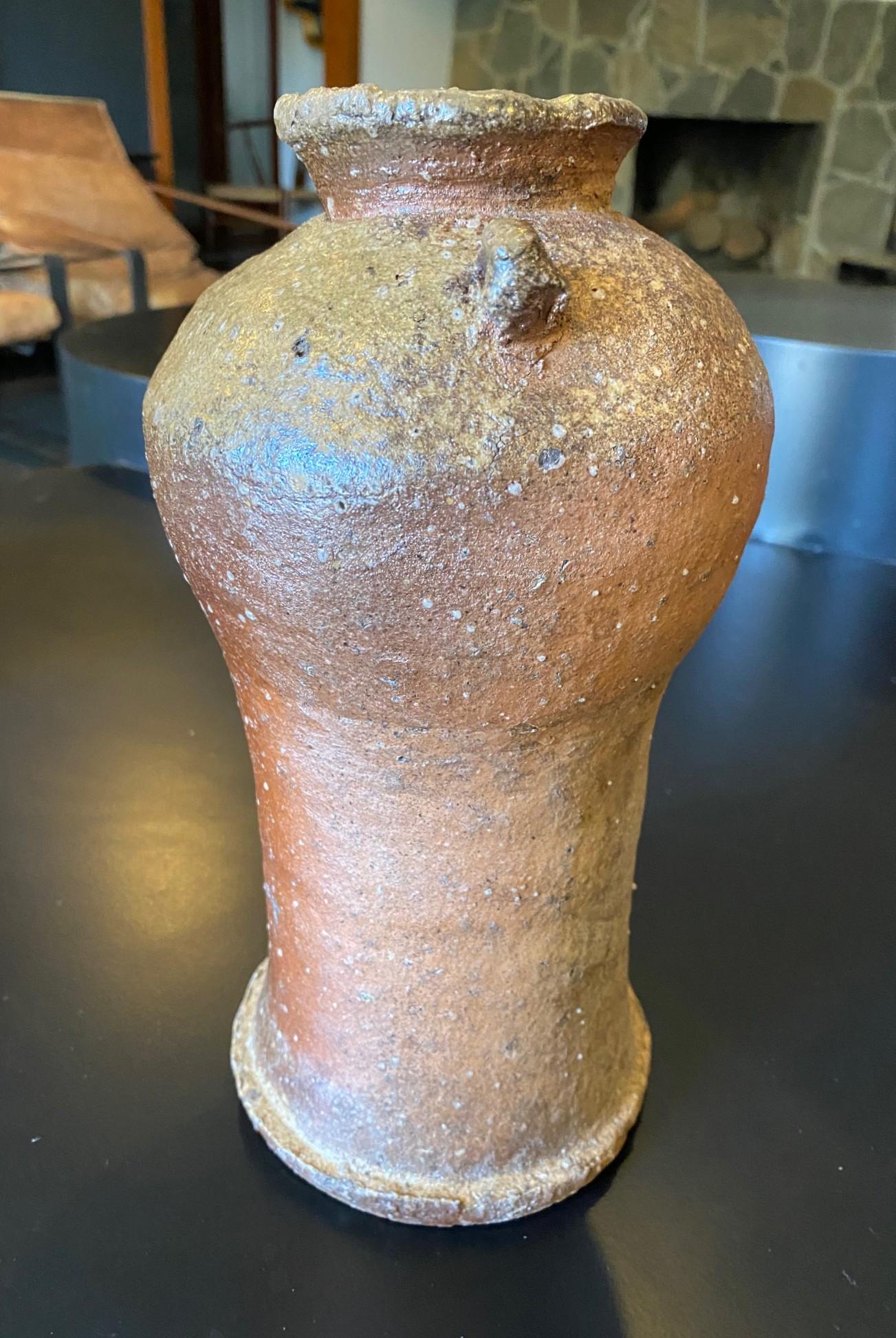 Rosanjin Kitaoji Signed Japanese Bizen Pottery Vase & Original Signed Sealed Box For Sale 6