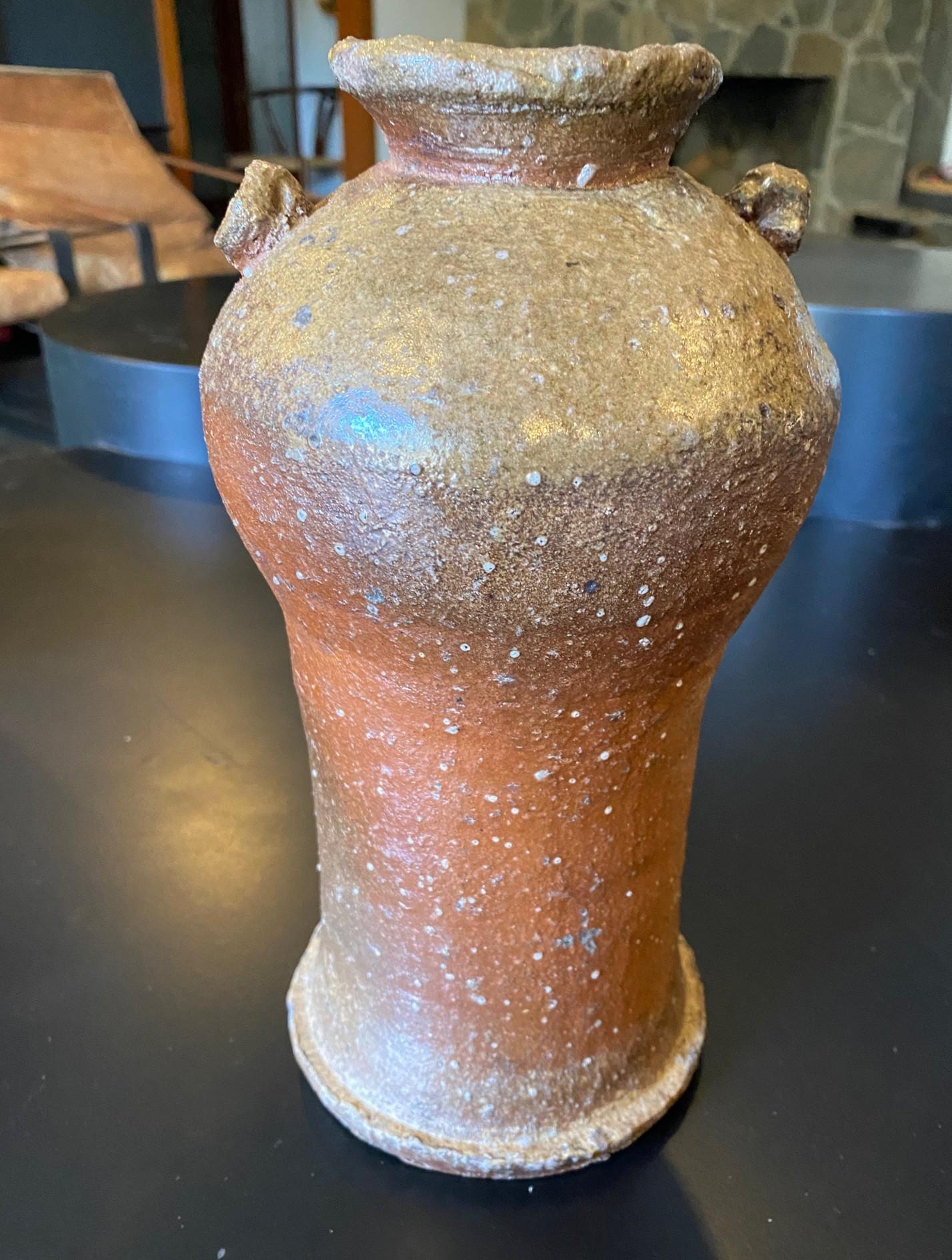 Rosanjin Kitaoji Signed Japanese Bizen Pottery Vase & Original Signed Sealed Box For Sale 2