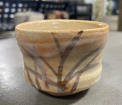 Rosanjin Kitaoji Signed Shino Ware Sake Tea Cup with Original Signed Sealed Box