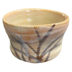 Rosanjin Kitaoji Signed Shino Ware Sake Tea Cup with Original Signed Sealed Box