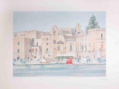 When the Port is Silent - Lithograph by Rosanna Cattaneo - 1990s