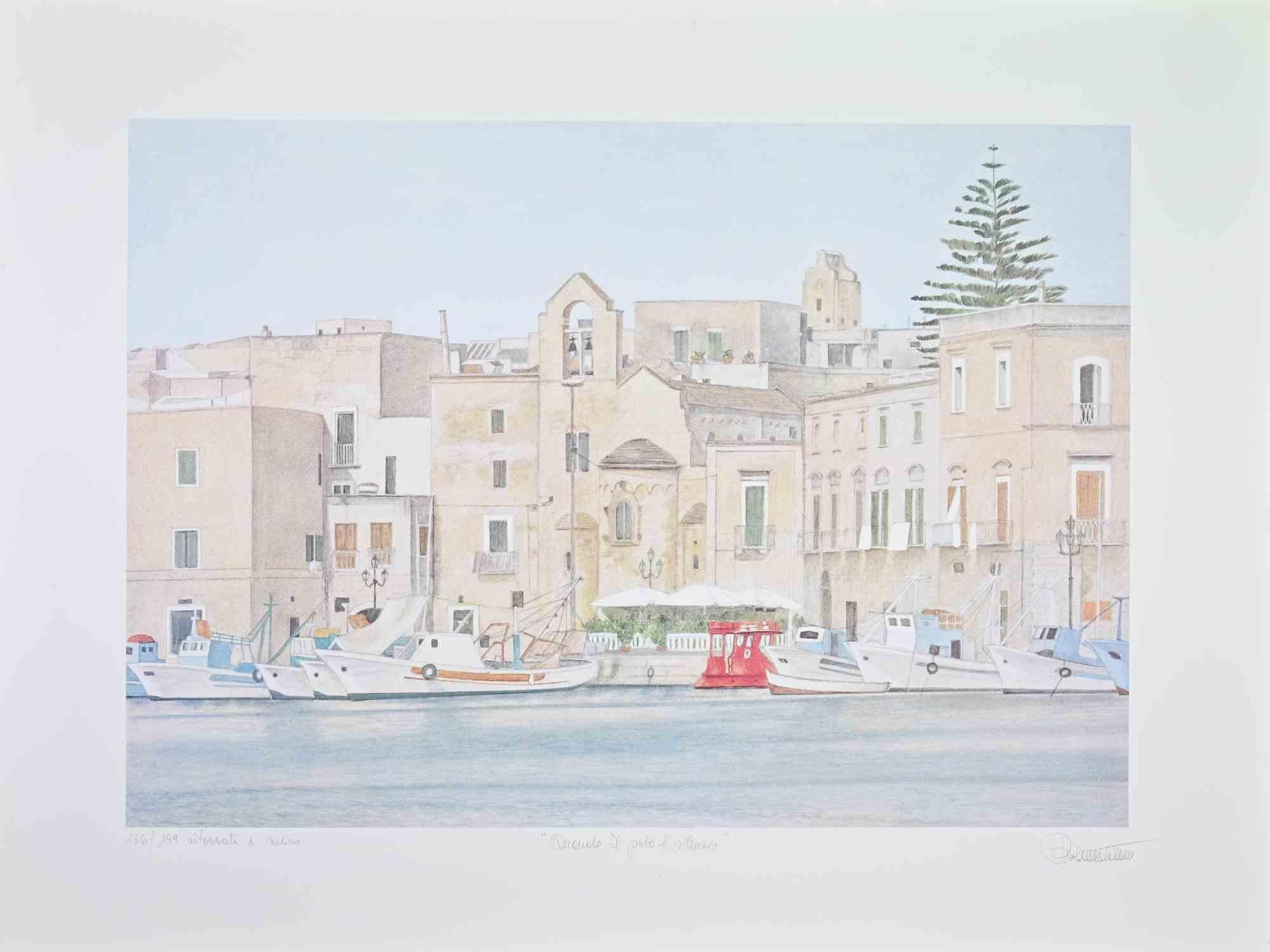 Lithograph hand colored realized by Rosanna Cattaneo.

Edition of 190. Original title "Quando il Porto è Silenzio".

Hand signed and numbered.

Excellent condition.