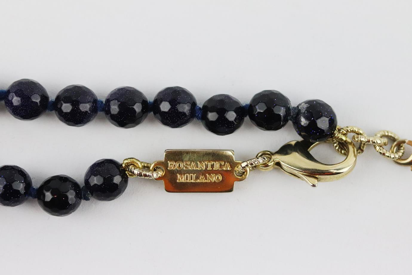 Black Rosantica Feather Tasseled Bead Necklace