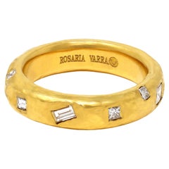 Rosaria Varra: 24 Karat Gold Rosa Ring mit Diamanten