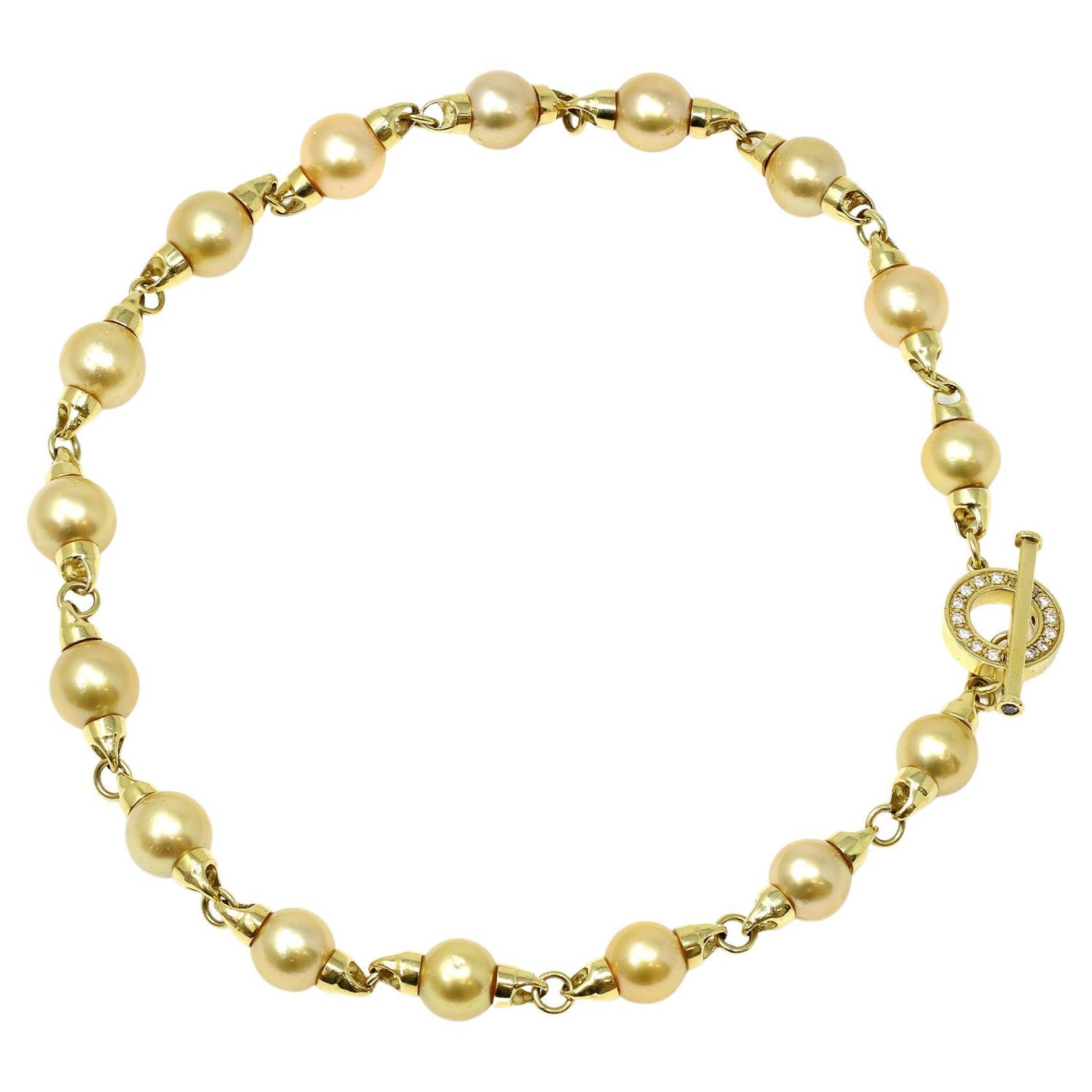 Leighton Convertible Gold Pearl Chain Necklace in White Pearl