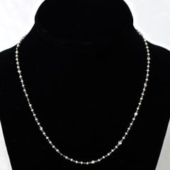 Rosaria Varra Seed Pearl and Diamond Necklace set in Platinum