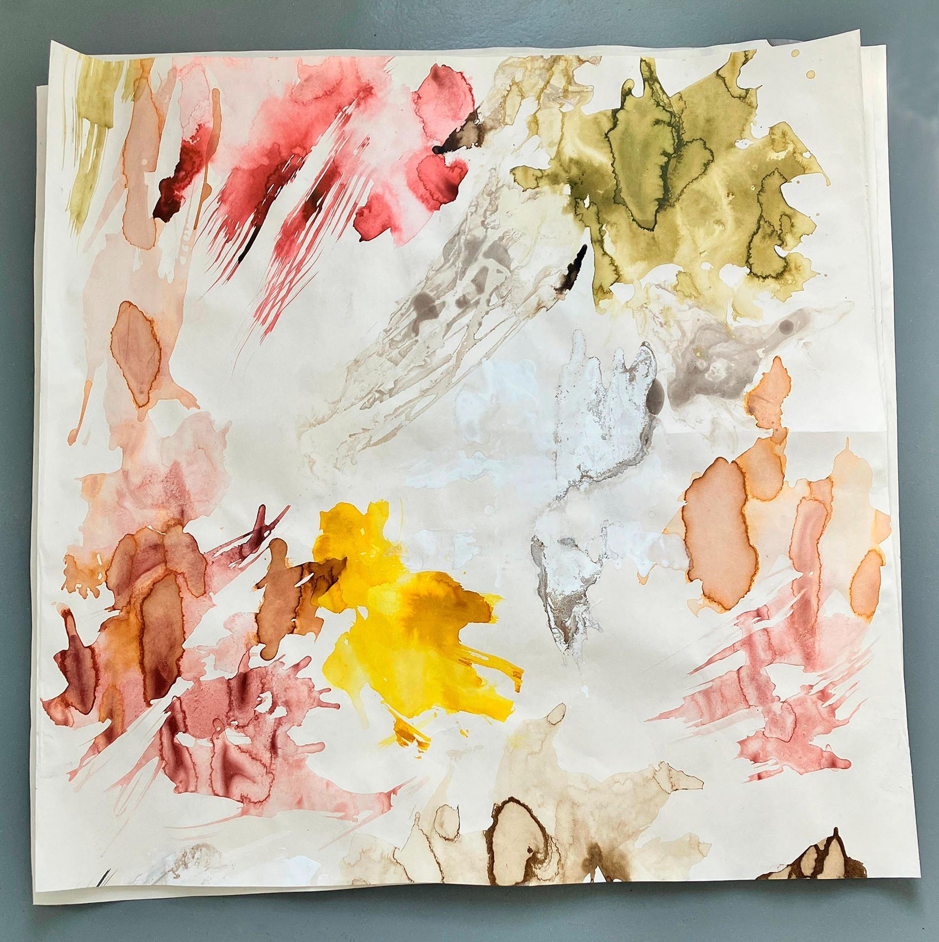 Liquid Life N3. Aus der Serie Liquid Life (Beige), Abstract Painting, von Rosario Briones