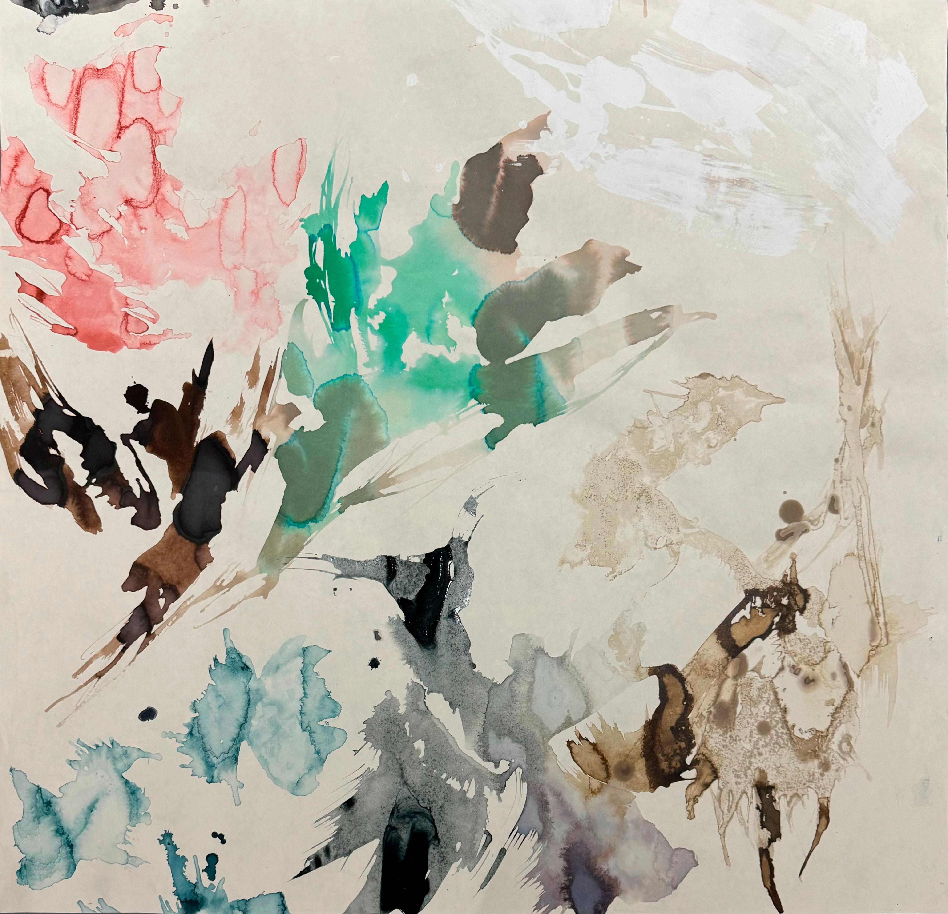 Liquid Life N4. Dalla serie Vita liquida - Mixed Media Art di Rosario Briones