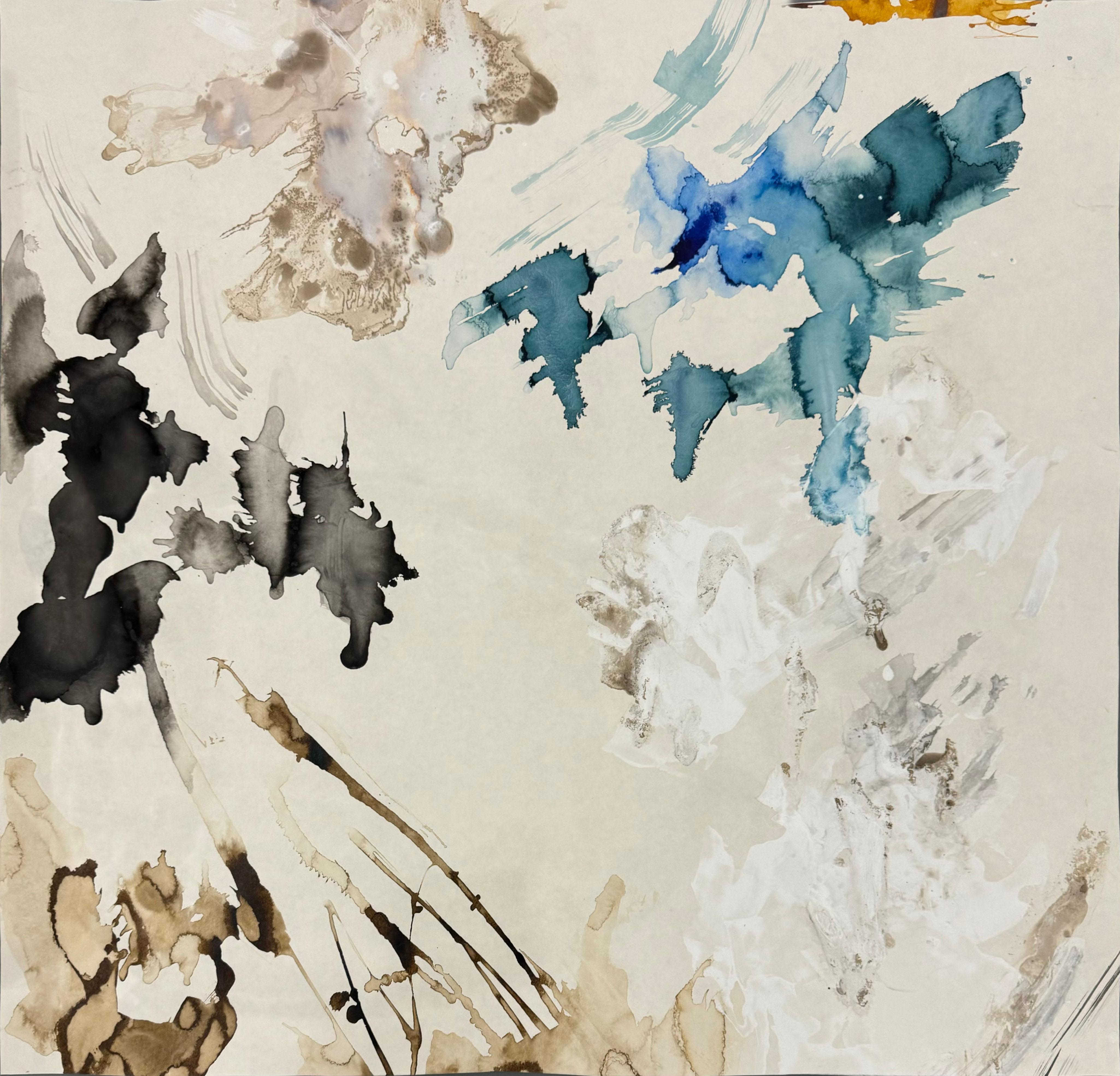 Liquid Life N5. Aus der Serie Liquid Life – Mixed Media Art von Rosario Briones