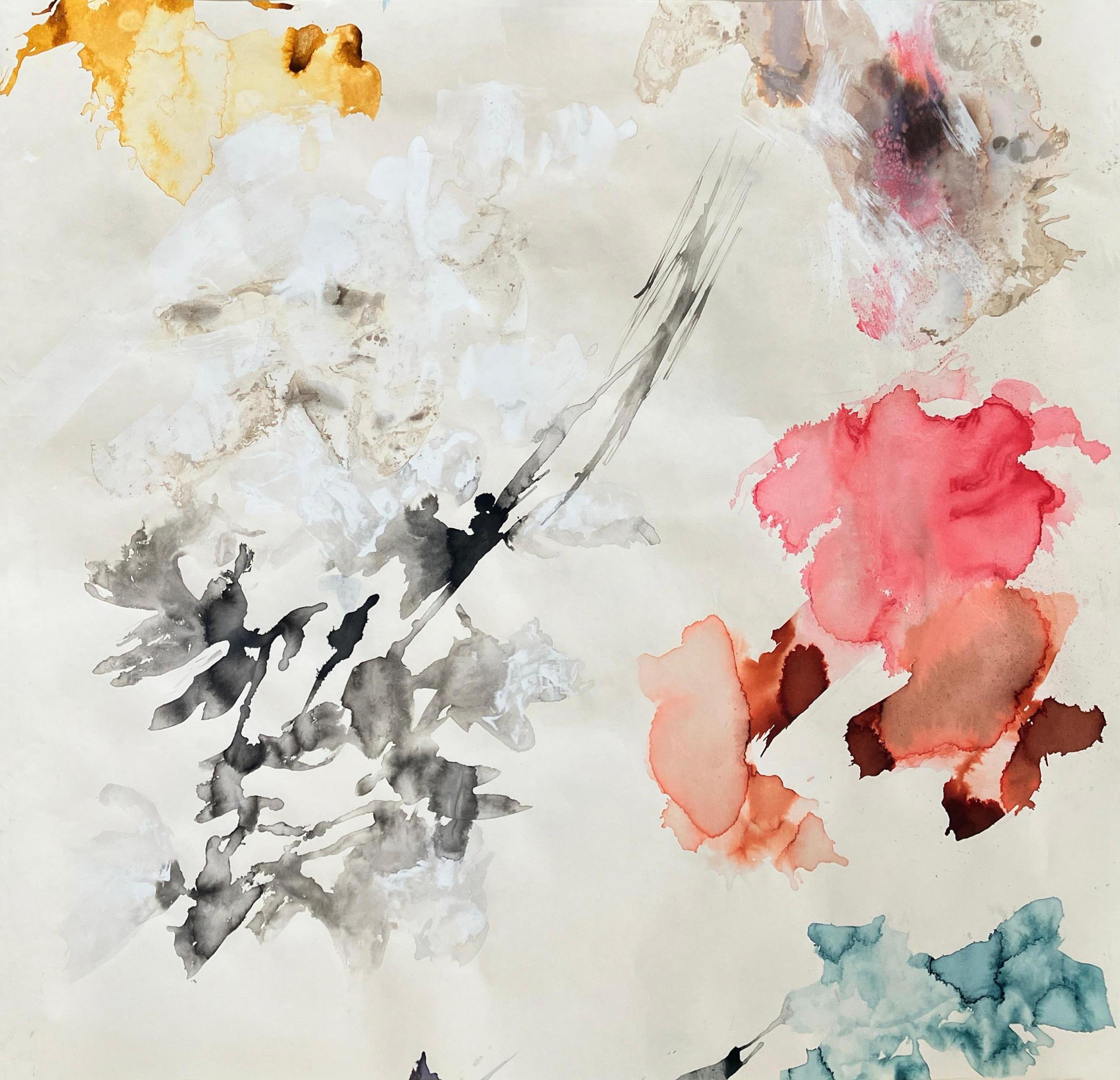 Liquid Life N6 und N1, Diptychon. Aus der Serie Liquid Life (Beige), Abstract Painting, von Rosario Briones