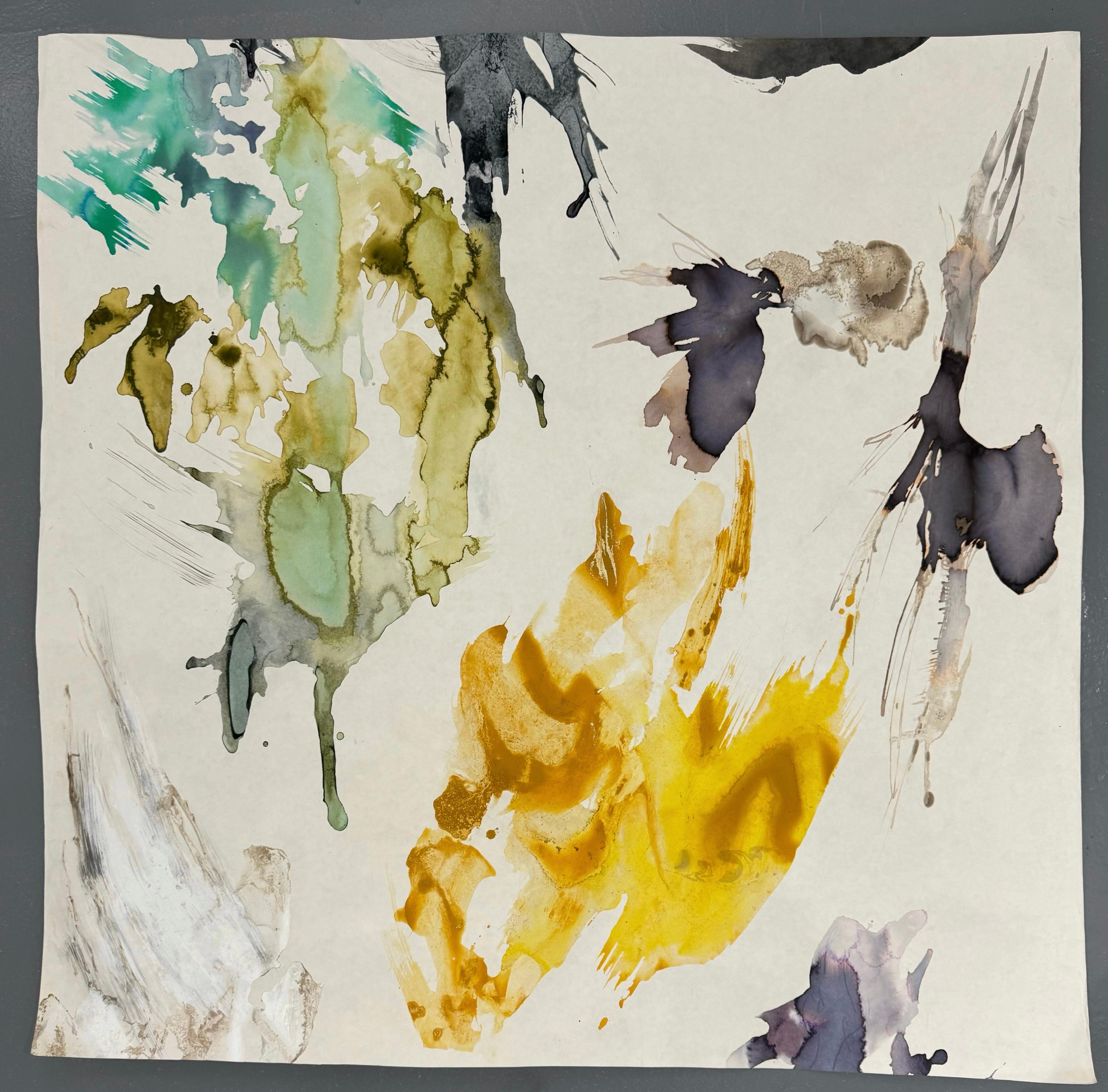 Liquid Life N6. Aus der Serie Liquid Life (Beige), Abstract Painting, von Rosario Briones