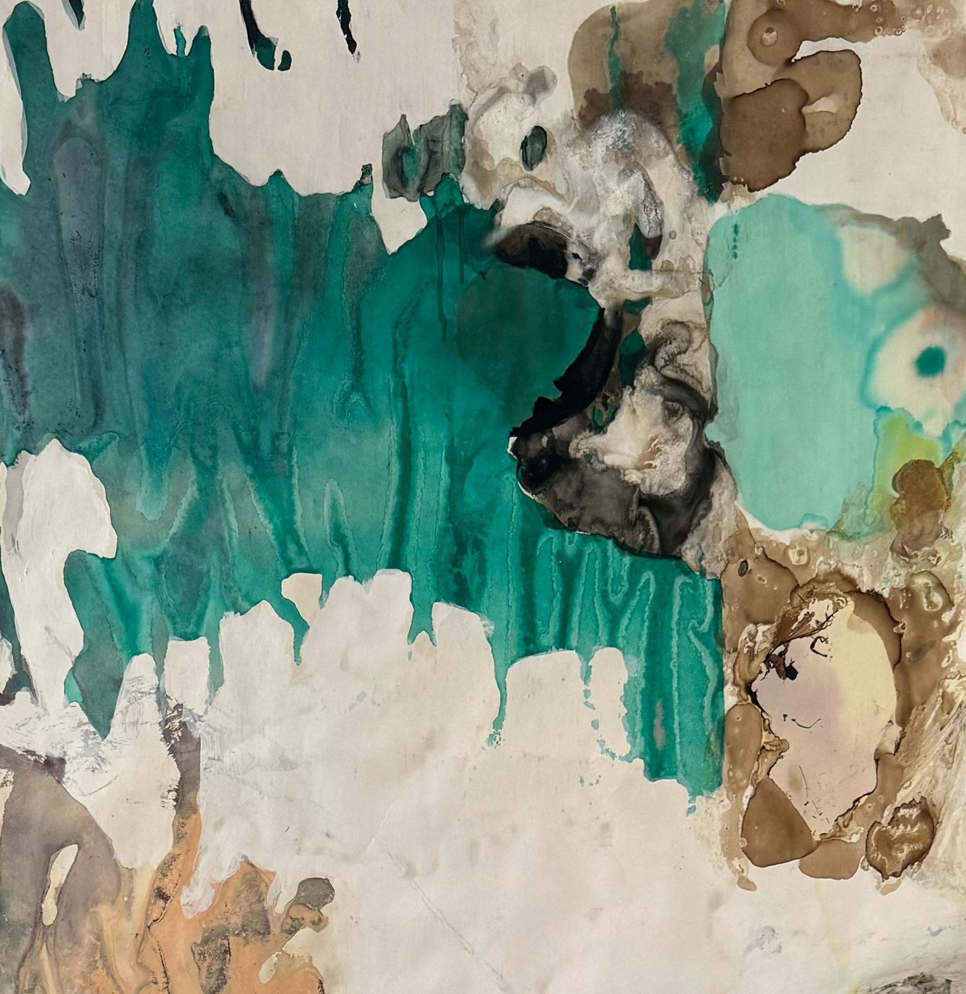 Set of 2 artworks, 2024 by Rosario Briones
From the Liquid Life series 
Mixed media on paper
Overall size: 209 H x 210 W cm.
Individual size: 209 H x 105 W cm.
Unframed
Signed by the artist

The “Liquid Life” series.
About transformation, the speed