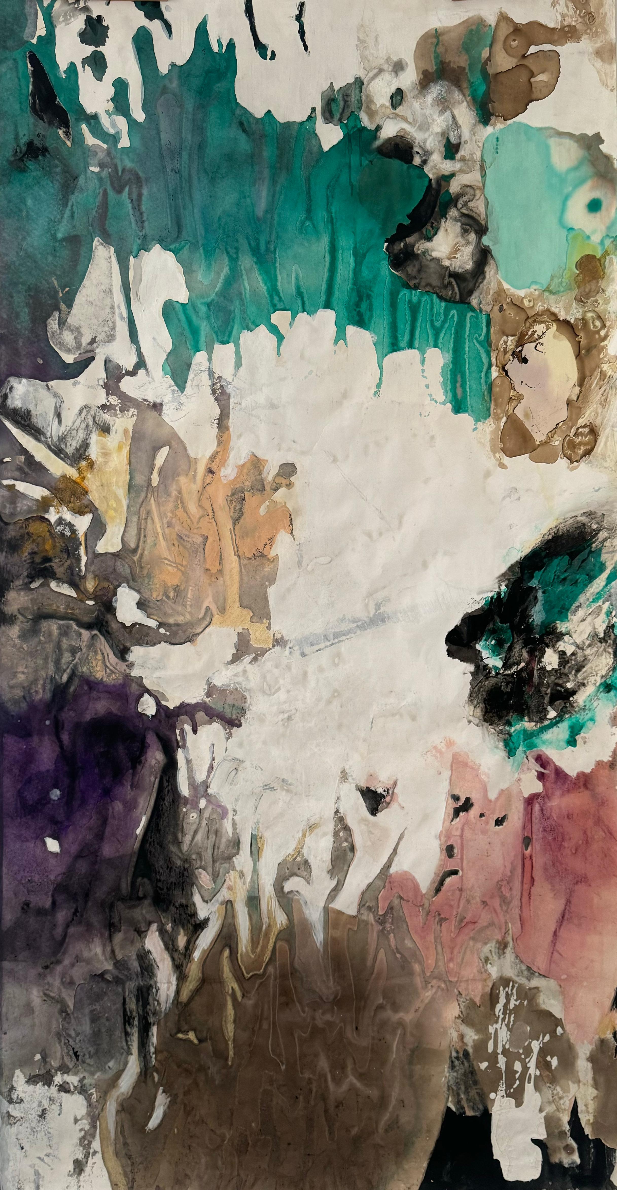 Liquid Life Serie n9. Aus der Serie Liquid Life – Mixed Media Art von Rosario Briones