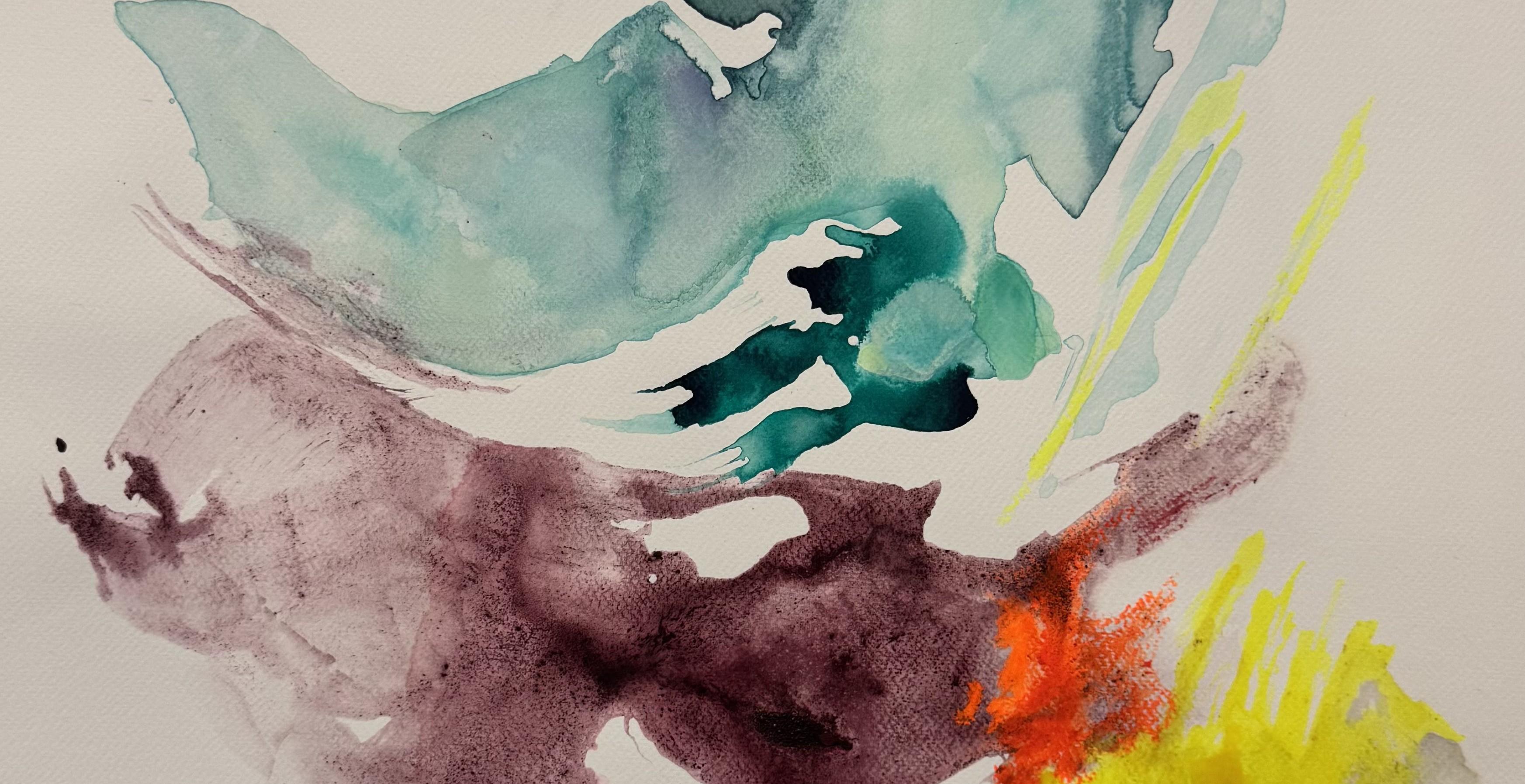 Série Impermanence n17. De la série Impermanence - Abstrait Painting par Rosario Briones