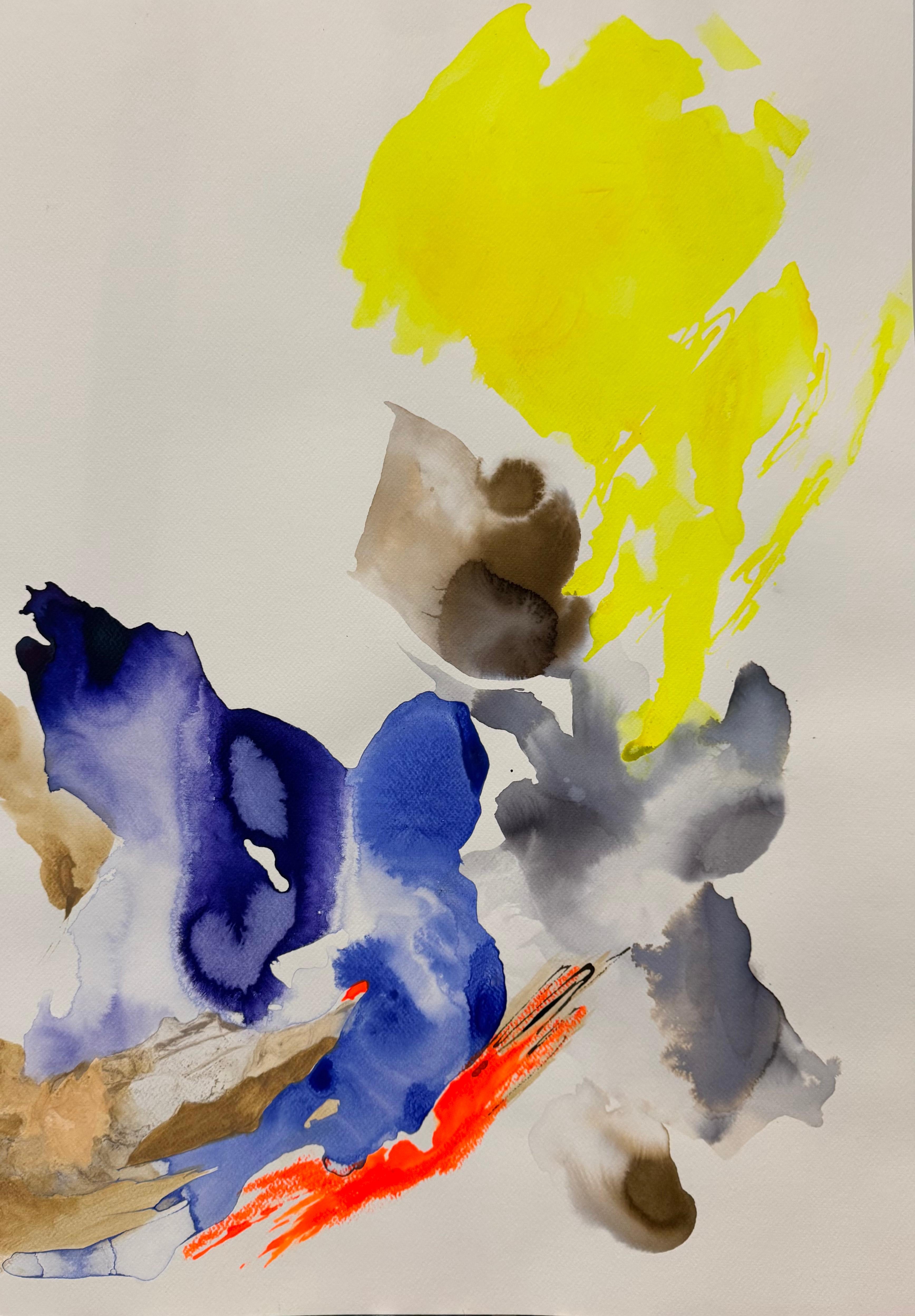 Abstract Painting Rosario Briones - Série Impermanence n18. De la série Impermanence