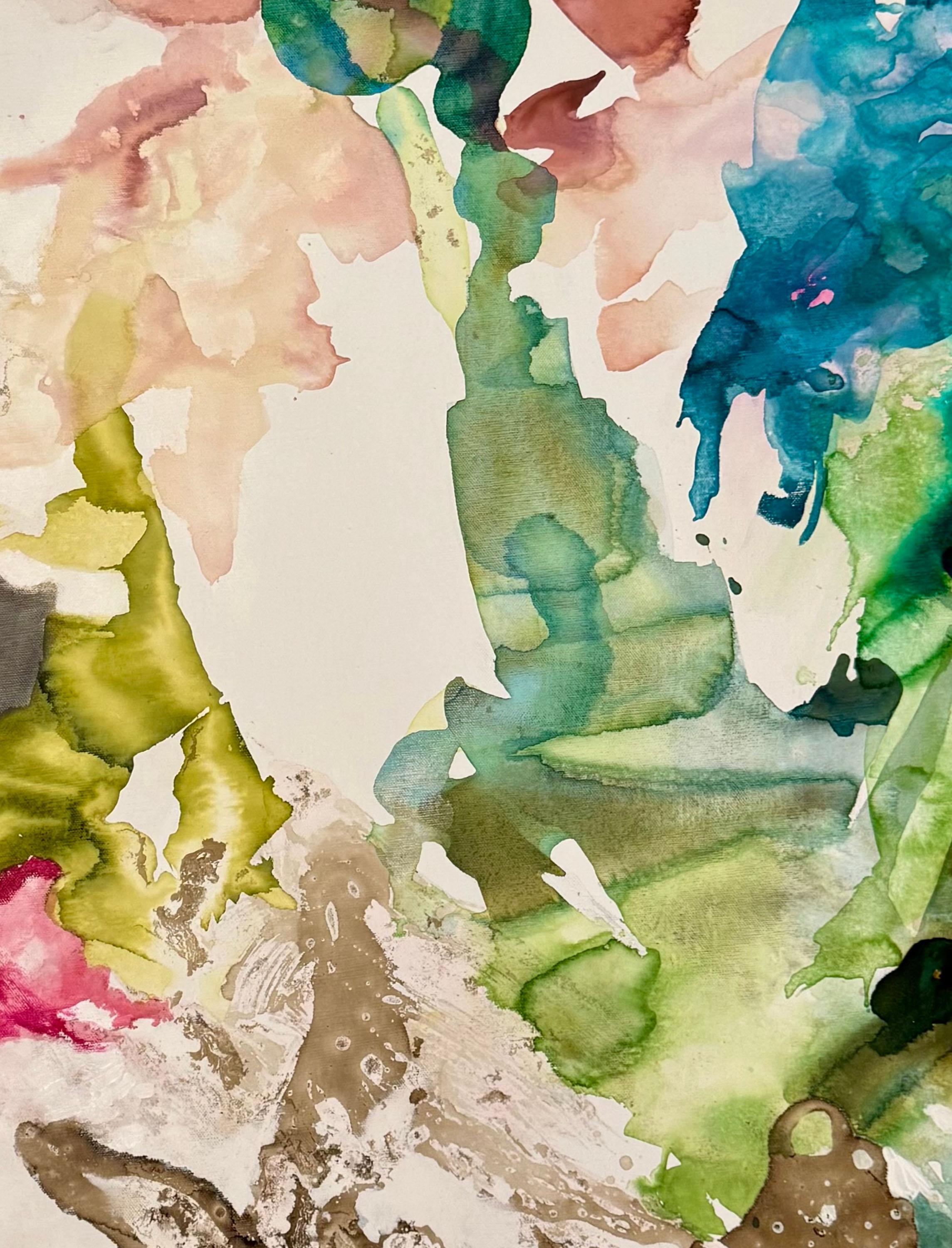 Série Impermanence n7. De la série Impermanence - Beige Abstract Painting par Rosario Briones
