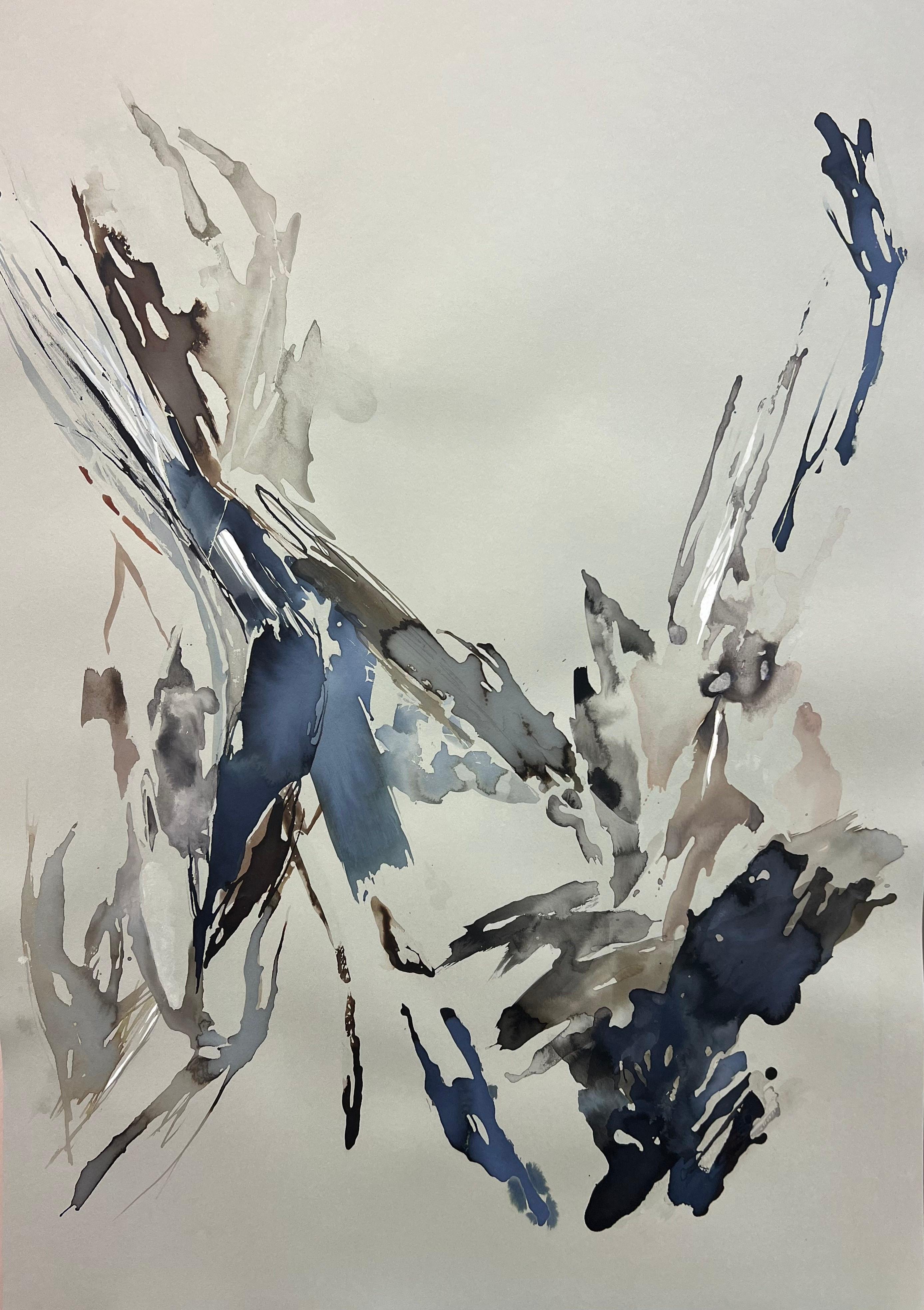 Rosario Briones Still-Life Painting -  Natural Flow Series n11. Abstract Pigments on paper