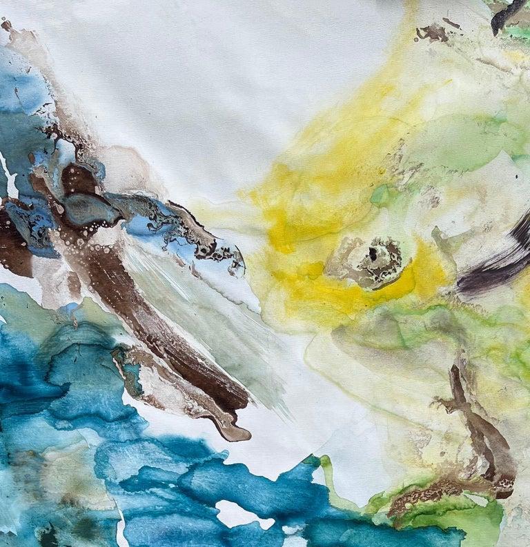 Série Nature Flow n7 et n6 Diptyque. Peinture abstraite en vente 2