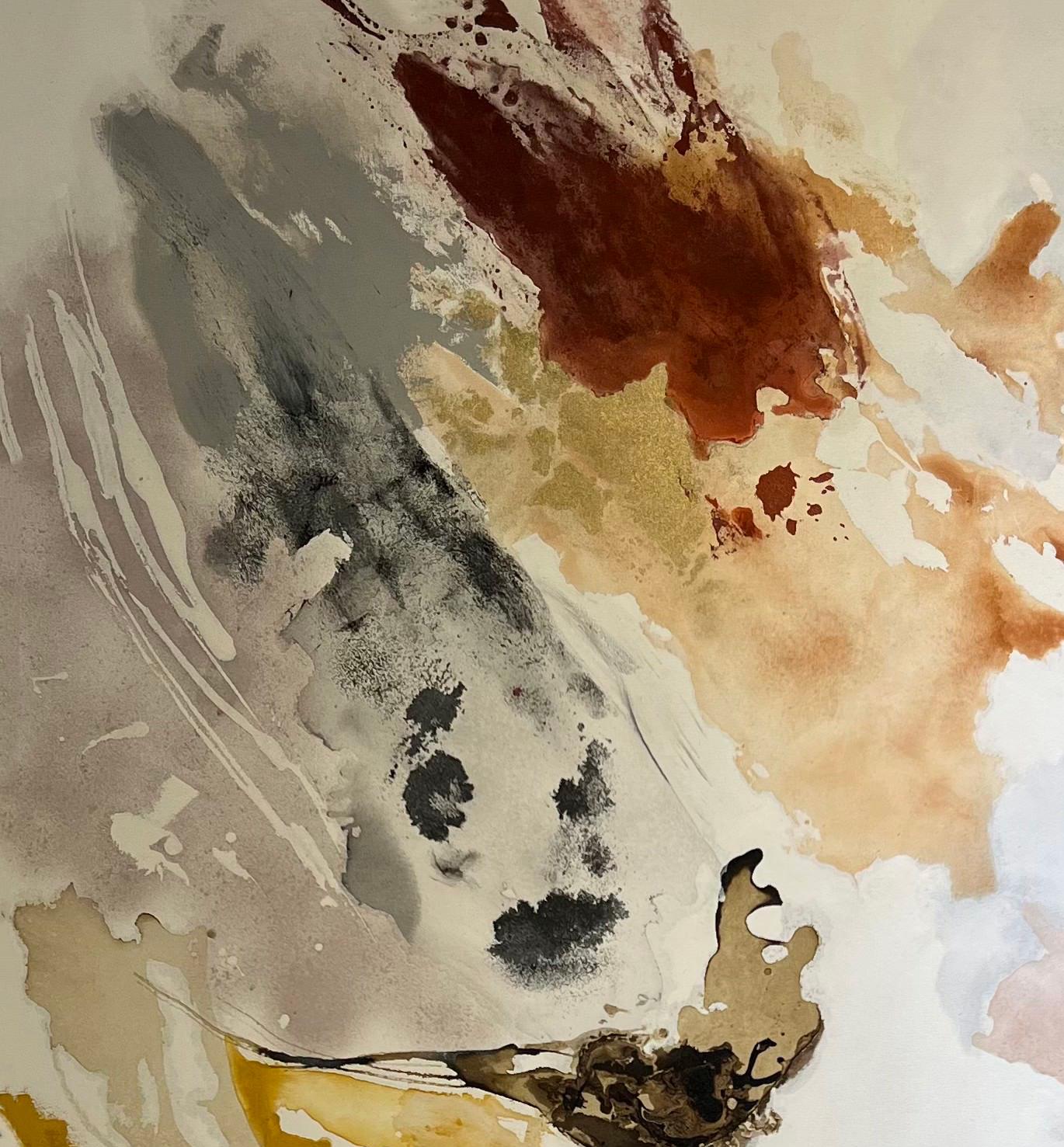 Serie Nature Flow n9 e n10 Dittico. Pittura astratta - Still-Life Painting Beige di Rosario Briones