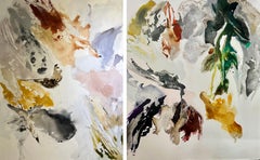 Serie Nature Flow n9 e n10 Dittico. Pittura astratta