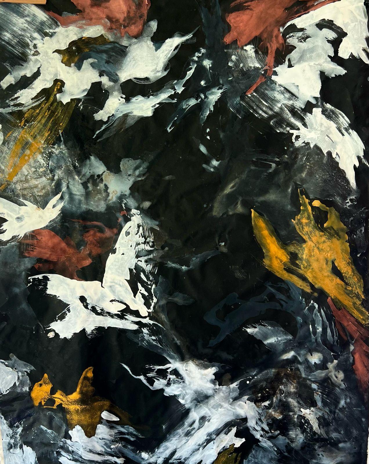 Rosario Briones Abstract Painting – Weiße Serie n1. Abstrakte Malerei