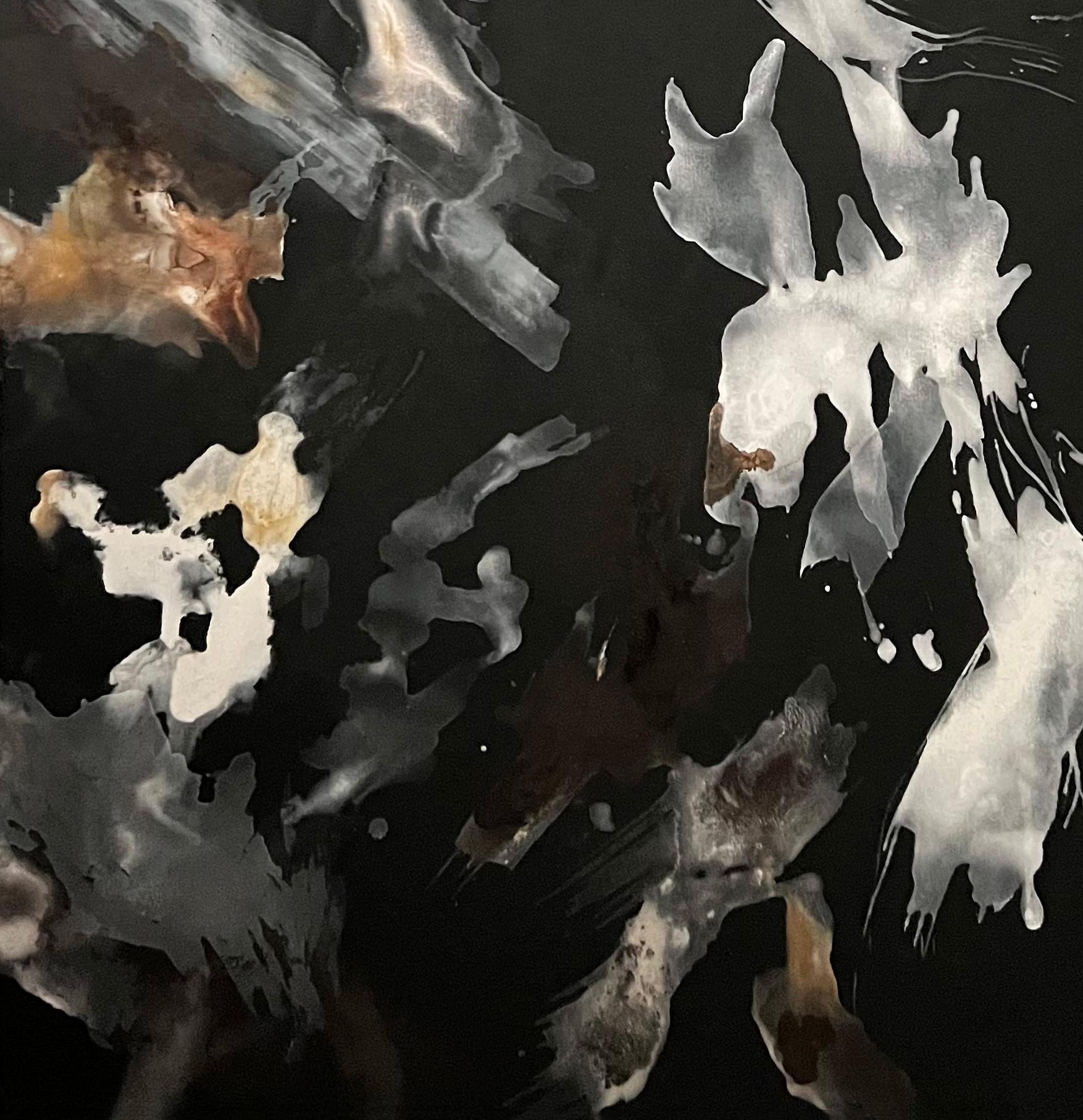 Weiße Serie n3. Abstrakte Malerei – Painting von Rosario Briones
