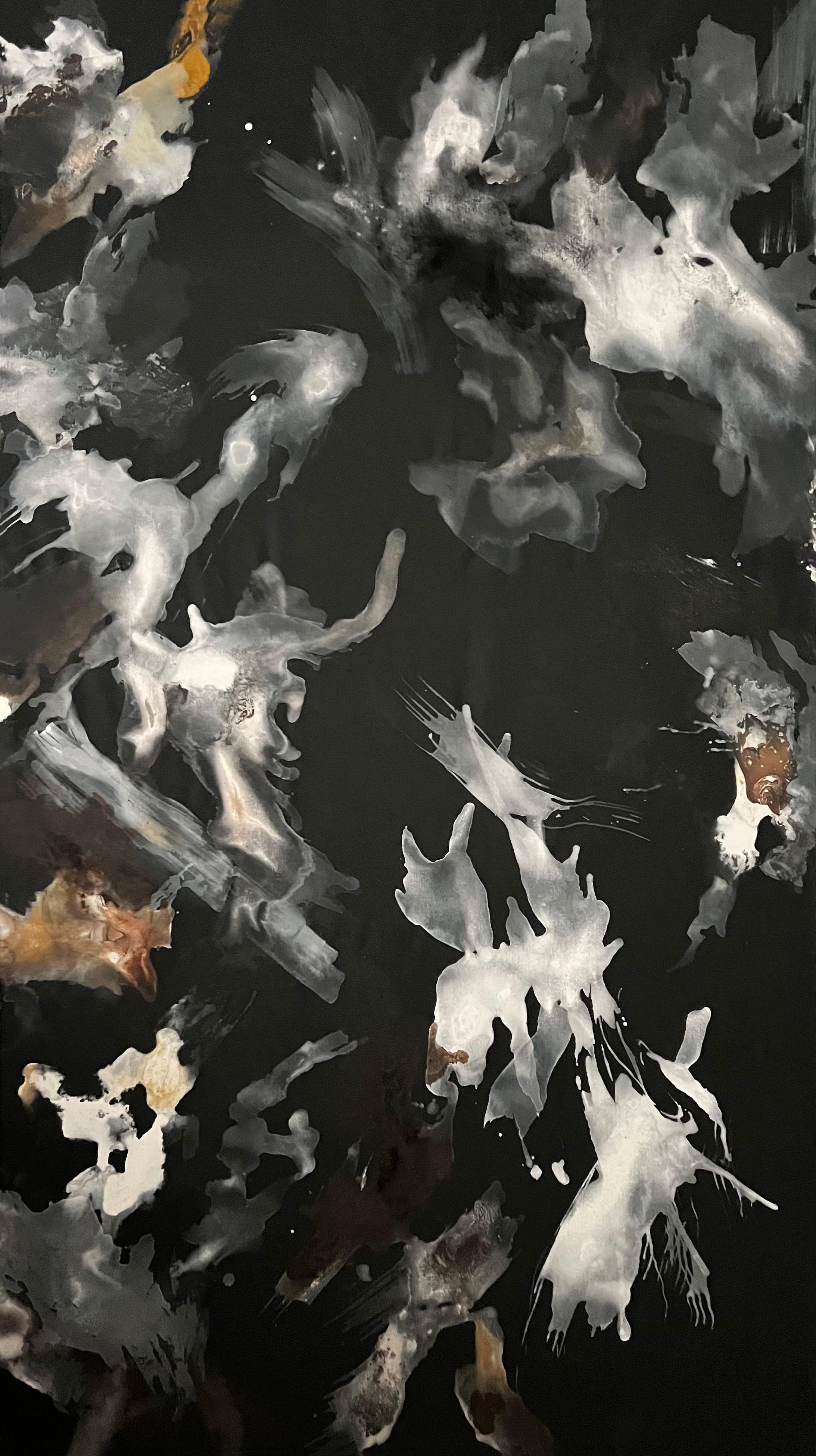Rosario Briones Still-Life Painting – Weiße Serie n3. Abstrakte Malerei