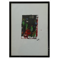 Vintage Rosario Calì, Cromatismo Ermetico, Mixed Media on Paper, 1960s, Framed