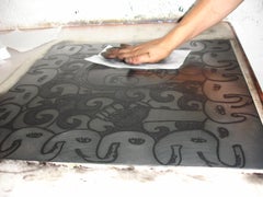 Rosario Cruz, ¨Elefanten¨, 2005, Gravur, 25.4x25.4 in