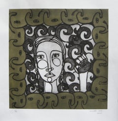 Rosario Cruz, ¨Elefantes¨, 2005, Engraving, 25.4x25.4 in