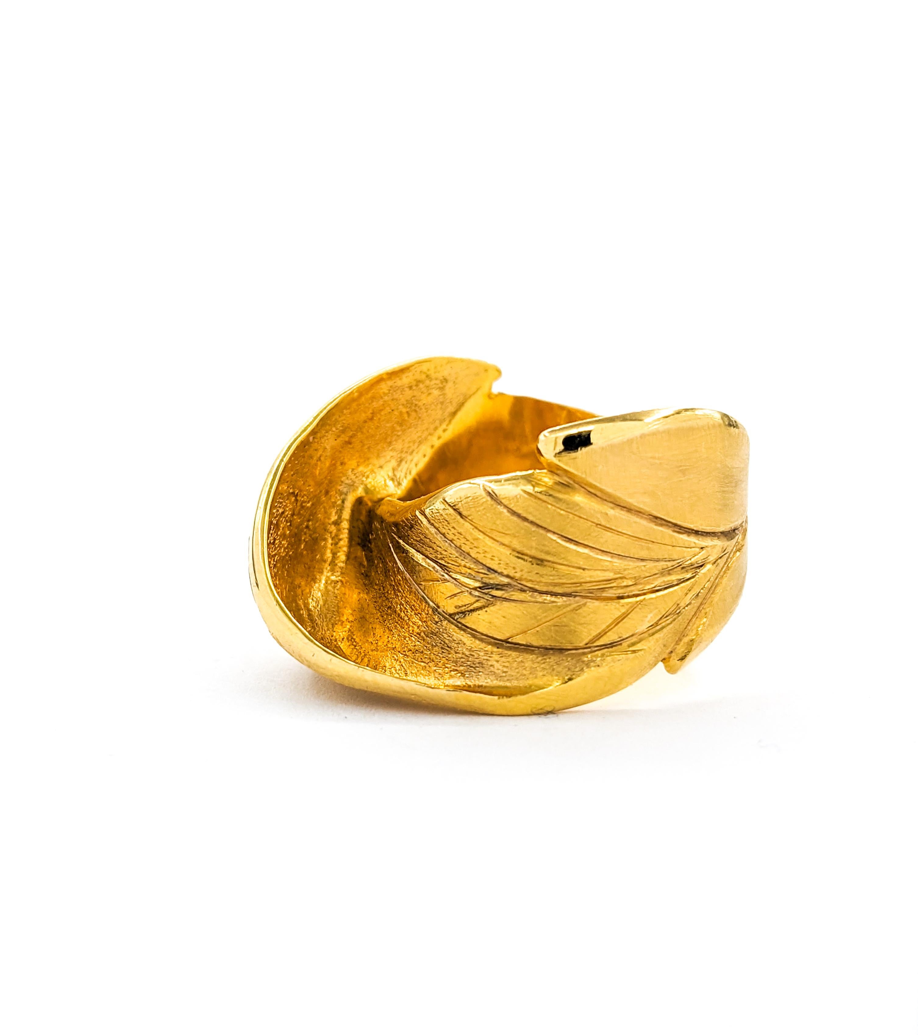 Rosario Garcia 14K Gold Leaf Ring 5